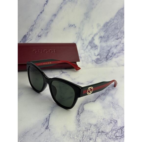 NEW Gucci GG1866SK Black Striped Arm Oversized Sunglasses main image 6